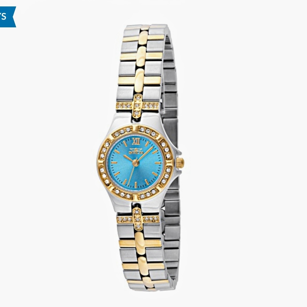Invicta Women's Gold and Silver Gemstone Watch Blue Dial